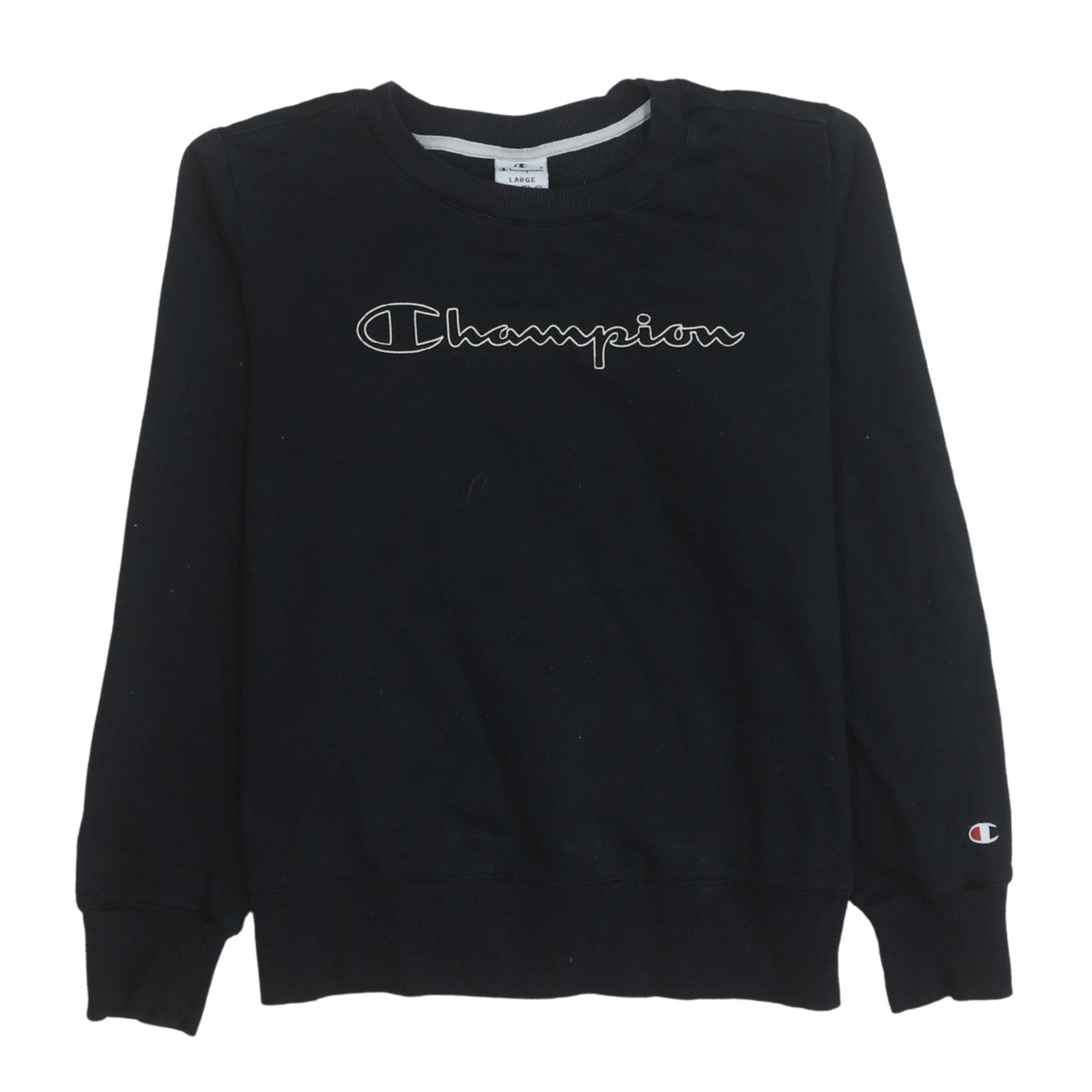 Womens UK Size L Champion Black Pullover Sweatshirt