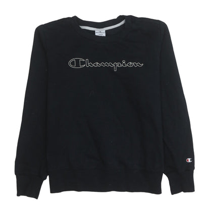 Womens UK Size L Champion Black Pullover Sweatshirt