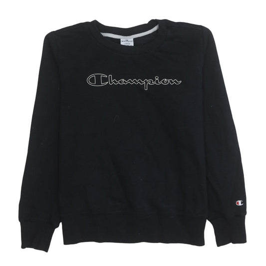 Womens UK Size L Champion Black Pullover Sweatshirt