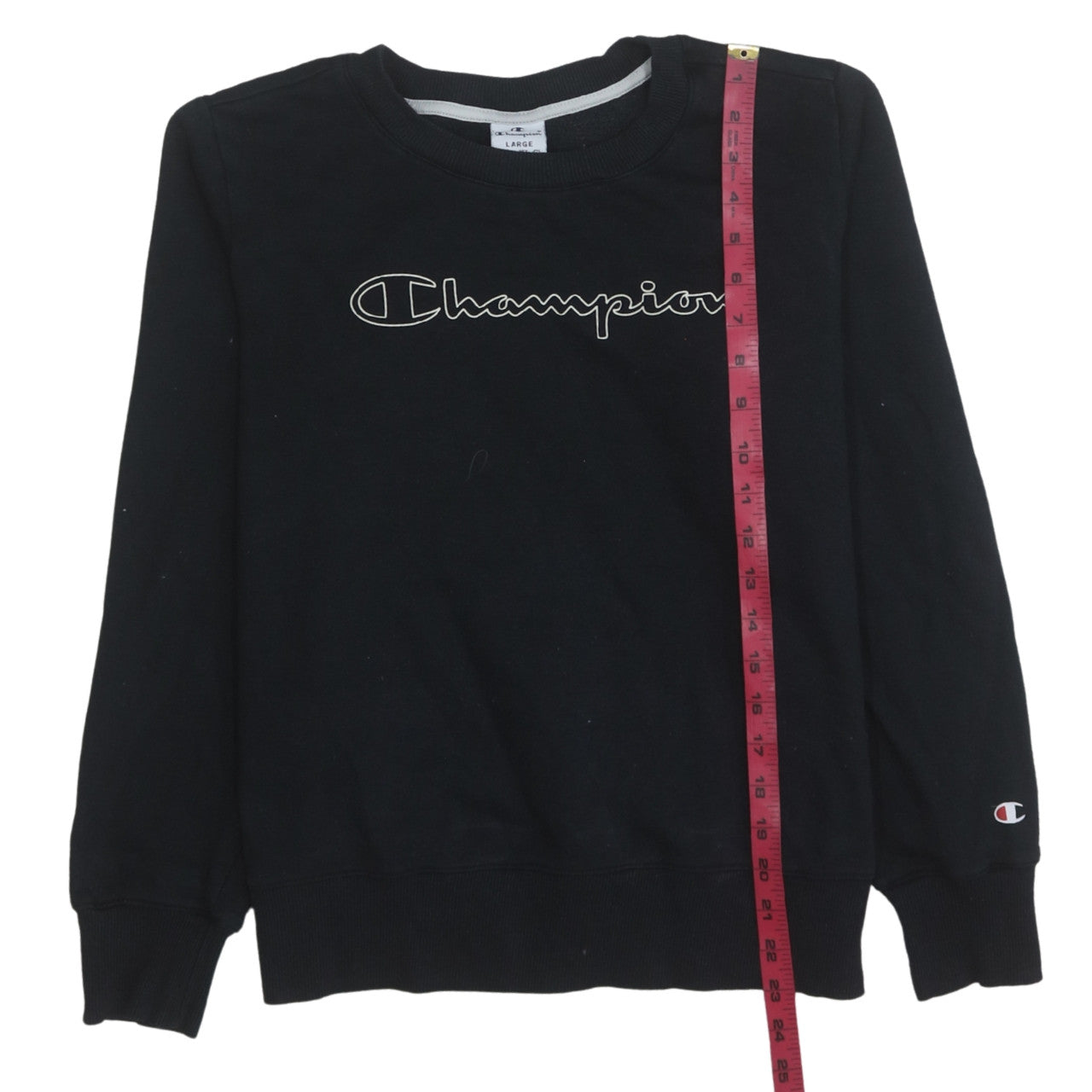 Womens UK Size L Champion Black Pullover Sweatshirt