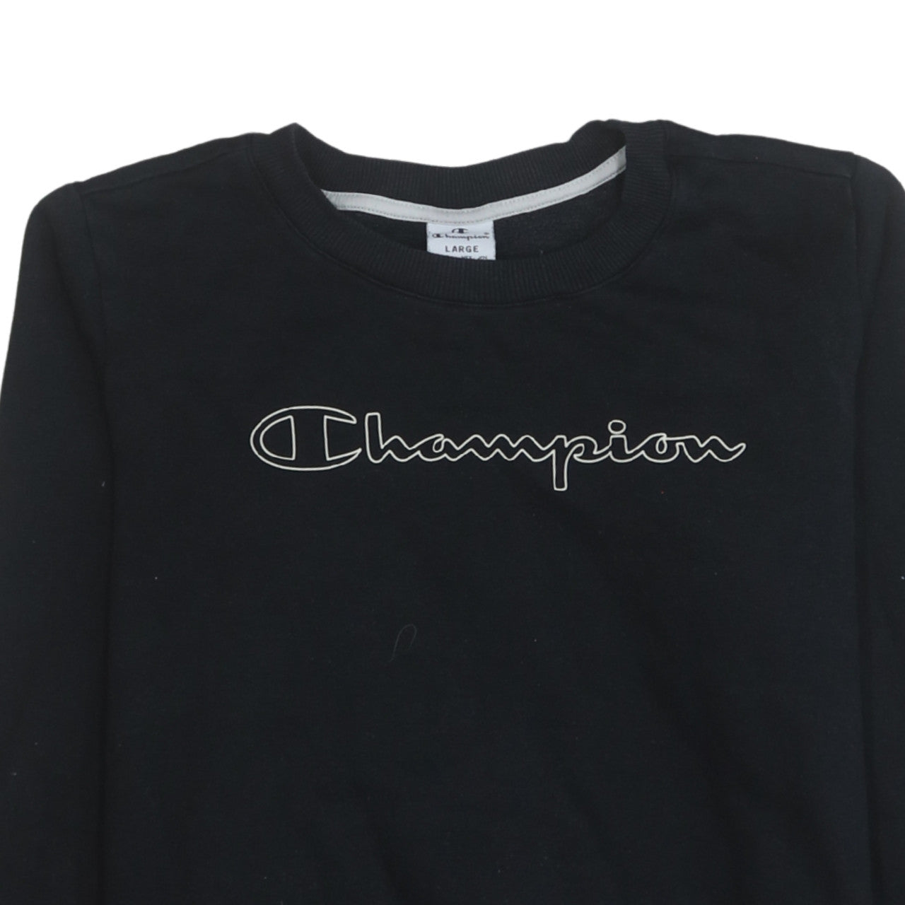 Womens UK Size L Champion Black Pullover Sweatshirt
