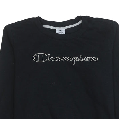 Womens UK Size L Champion Black Pullover Sweatshirt