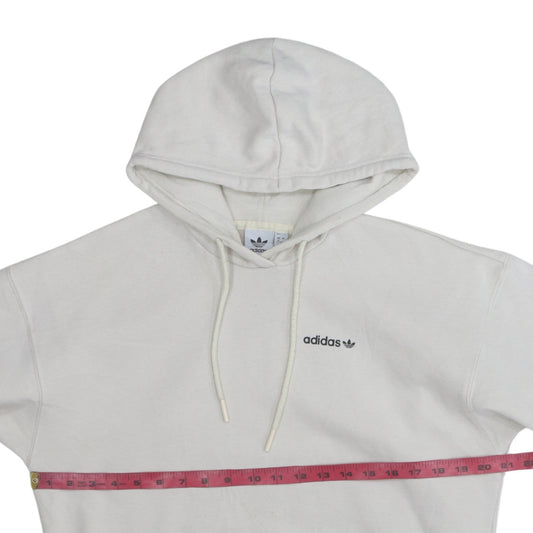 Womens UK Size 8 adidas White Pullover Hoodie