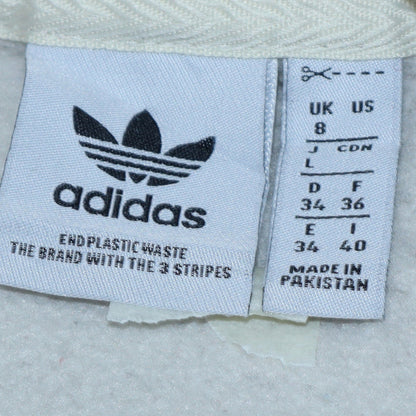 Womens UK Size 8 adidas White Pullover Hoodie