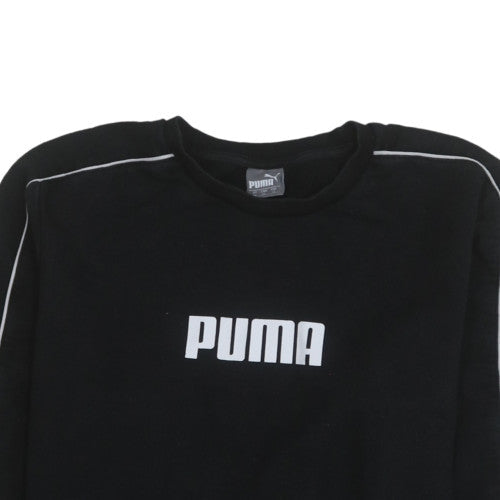 Mens UK Size M PUMA Black Pullover Sweatshirt