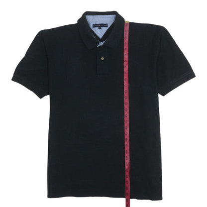 Tommy Hilfiger Men's Black 2XL Cotton Short Sleeve Polo Shirt