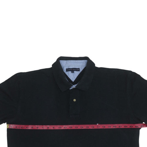 Tommy Hilfiger Men's Black 2XL Cotton Short Sleeve Polo Shirt