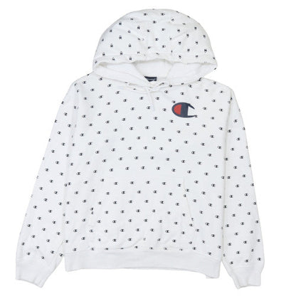 Womens UK Size S Champion White Pullover Hoodie
