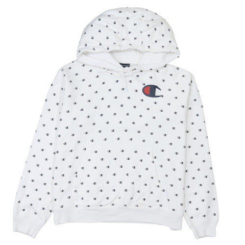 Womens UK Size S Champion White Pullover Hoodie