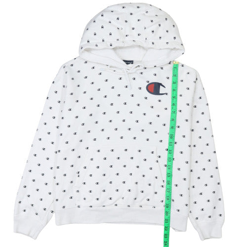 Womens UK Size S Champion White Pullover Hoodie