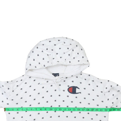 Womens UK Size S Champion White Pullover Hoodie