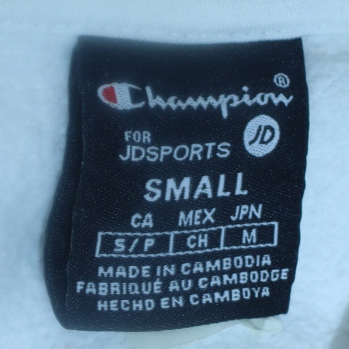 Womens UK Size S Champion White Pullover Hoodie