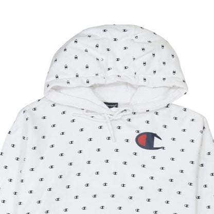 Womens UK Size S Champion White Pullover Hoodie