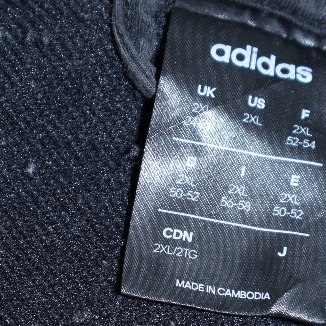 Womens UK Size 2XL adidas Black Full Zip Hoodie