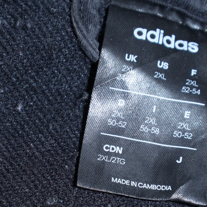 Womens UK Size 2XL adidas Black Full Zip Hoodie