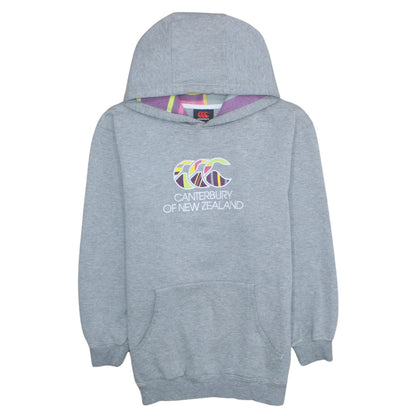Canterbury Boys Grey Hoodie 14 Years Pullover Fleece Logo Sweatshirt