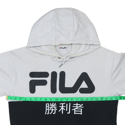 Mens UK Size M FILA Black Pullover Hoodie