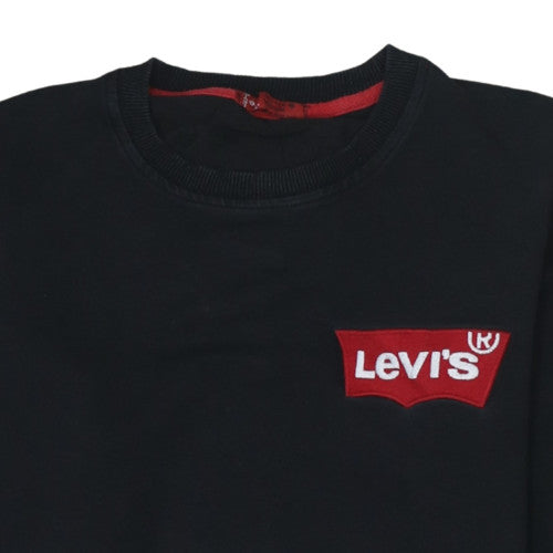Mens UK Size M Levi's Black Pullover Sweatshirt