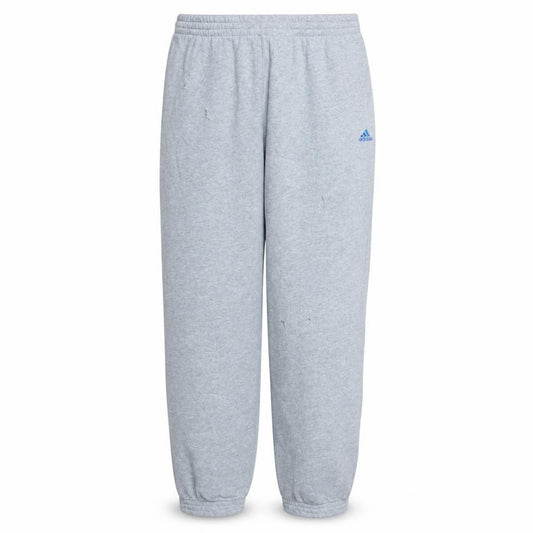 Front view of Adidas Men’s Grey Large Fleece Sweatpants Regular Fit