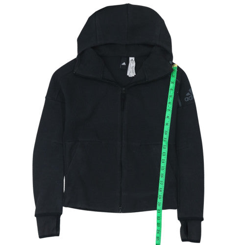 Womens UK Size M adidas Black Full Zip Hoodie