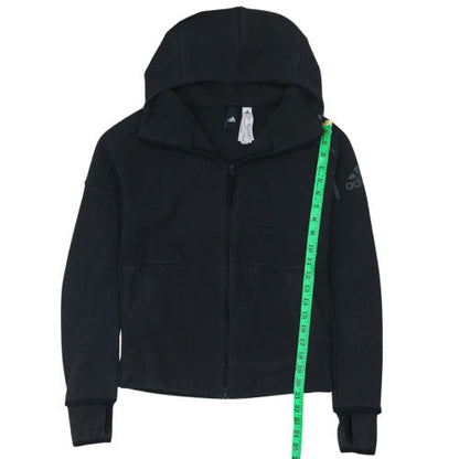 Womens UK Size M adidas Black Full Zip Hoodie