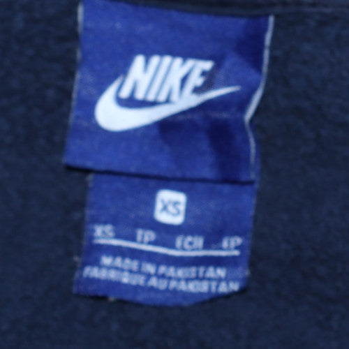 Mens UK Size XS Nike Blue Full Zip Hoodie