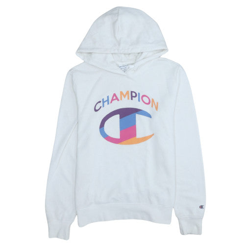Womens UK Size M Champion White Pullover Hoodie