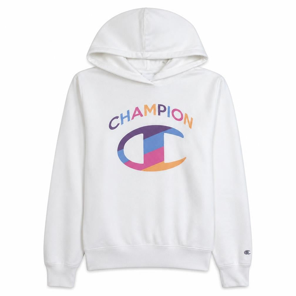 Womens UK Size M Champion White Pullover Hoodie