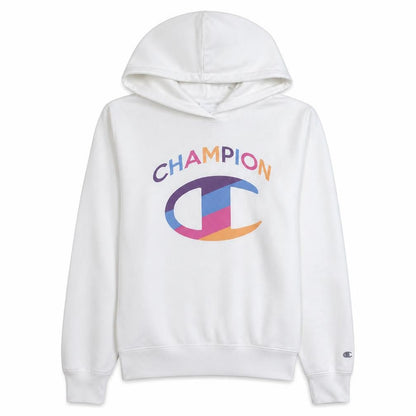Womens UK Size M Champion White Pullover Hoodie