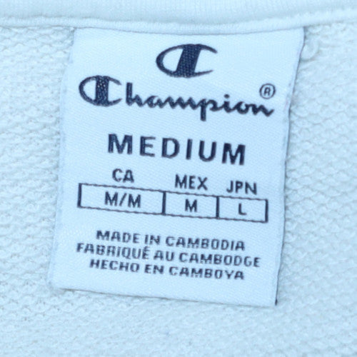 Womens UK Size M Champion White Pullover Hoodie