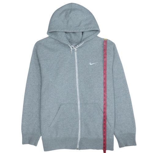 Mens UK Size L Nike Grey Full Zip Hoodie