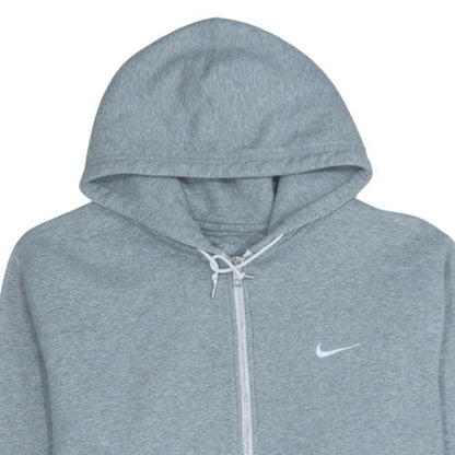 Mens UK Size L Nike Grey Full Zip Hoodie