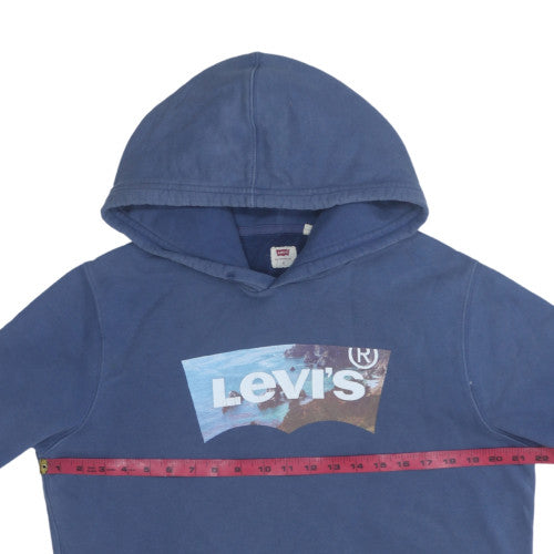 Mens UK Size S Levi's Blue Pullover Hoodie