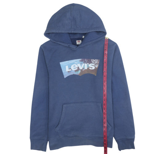 Mens UK Size S Levi's Blue Pullover Hoodie