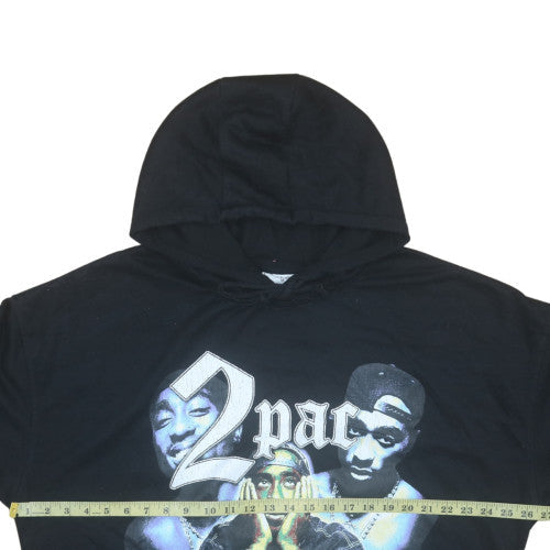 Womens UK Size M 2Pac Black Pullover Hoodie