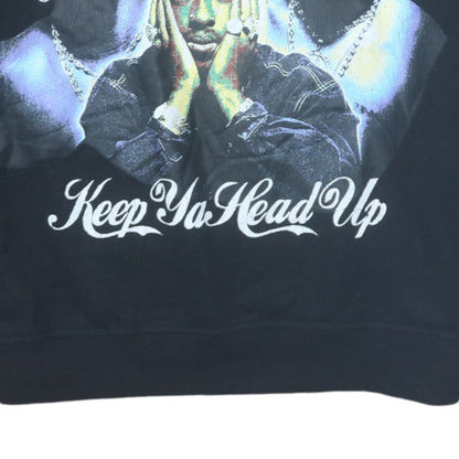 Womens UK Size M 2Pac Black Pullover Hoodie