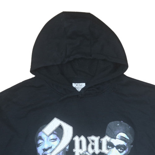 Womens UK Size M 2Pac Black Pullover Hoodie