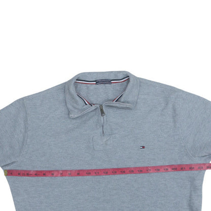 Tommy Hilfiger Men's Grey XL 1/4 Zip Knit Jumper