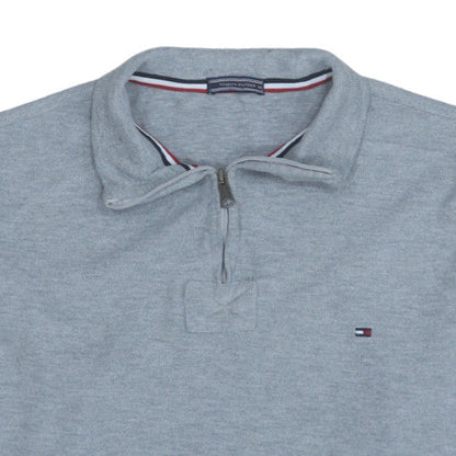 Tommy Hilfiger Men's Grey XL 1/4 Zip Knit Jumper