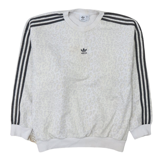Womens UK Size 12 adidas White Pullover Sweatshirt