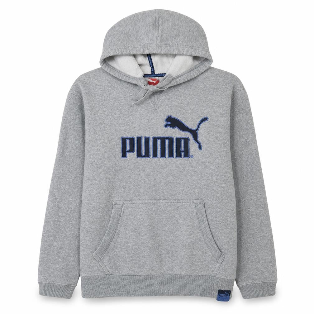 Mens UK Size M PUMA Grey Pullover Hoodie
