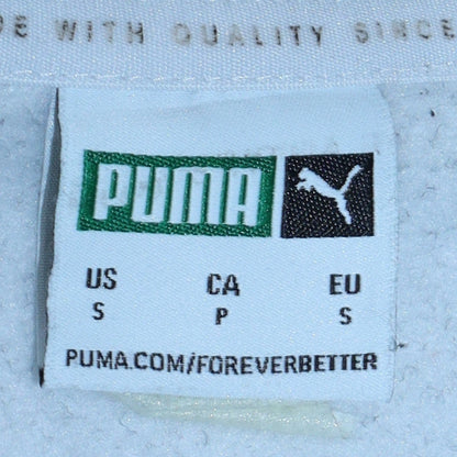 Mens UK Size S PUMA White 1/4 Zip Sweatshirt