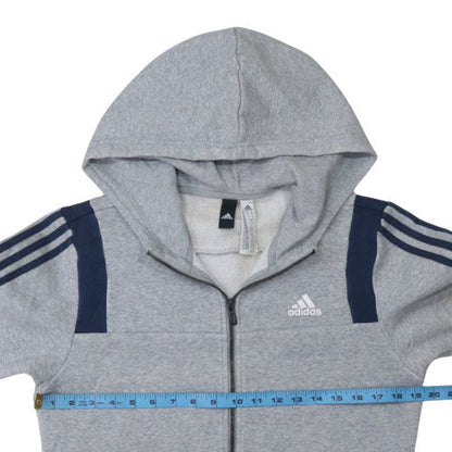 Mens UK Size S adidas Grey Full Zip Hoodie