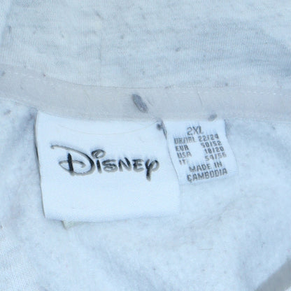 Womens UK Size 2XL Disney Grey Pullover Hoodie
