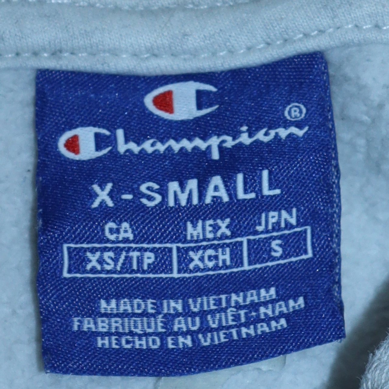 Mens UK Size XS Champion Grey Pullover Hoodie
