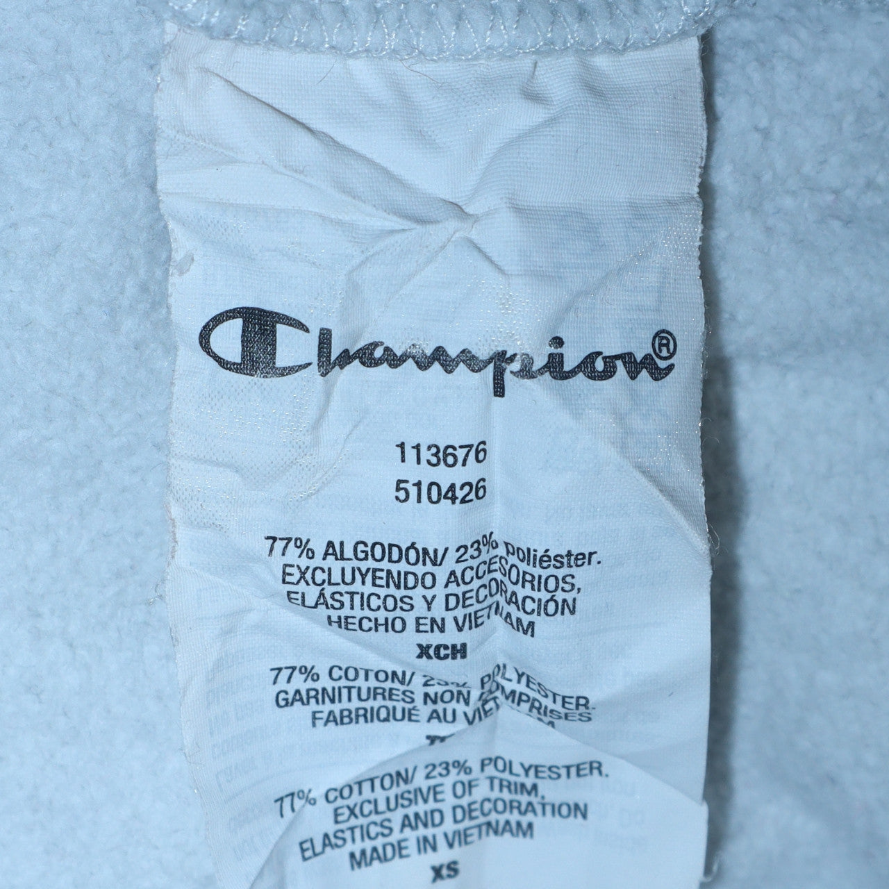 Mens UK Size XS Champion Grey Pullover Hoodie