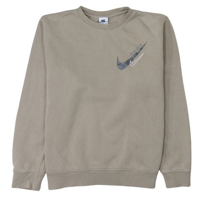 Womens UK Size M Nike Beige Pullover Sweatshirt