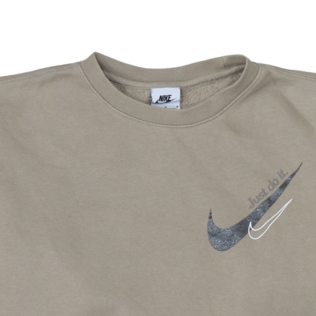 Womens UK Size M Nike Beige Pullover Sweatshirt