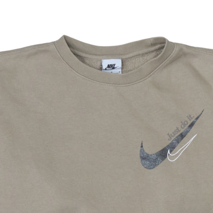 Womens UK Size M Nike Beige Pullover Sweatshirt
