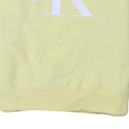 Womens UK Size S Calvin Klein Jeans Yellow Pullover Sweatshirt